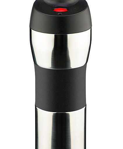 Kubek termiczny GRIP 380 ml czarny / niebieski