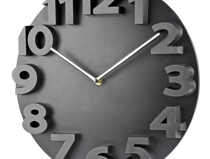 Zegar biały / czarny