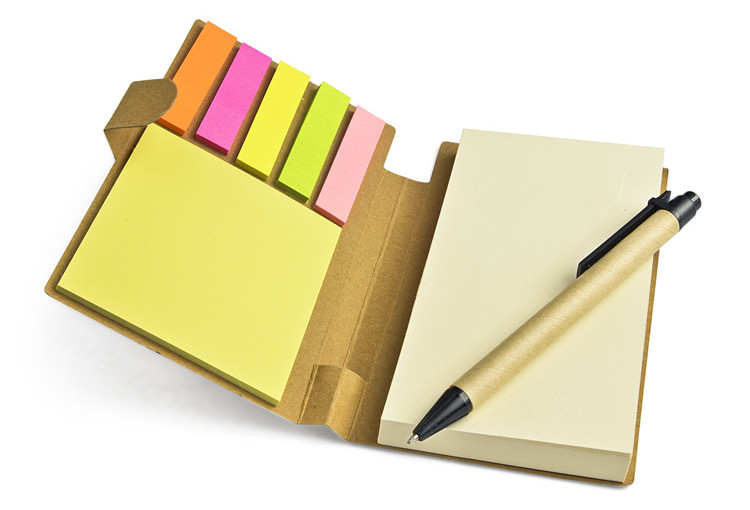 Notes ekologiczny z długopisem