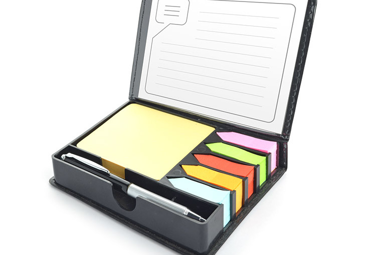 Zestaw karteczek samoprzylepnych z długopisem