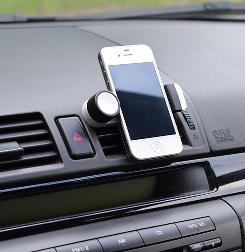 Uchwyt samochodowy do telefonu VENT biały / czarny