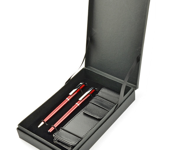 Komplet piśmienniczy BOGOTA czerwony