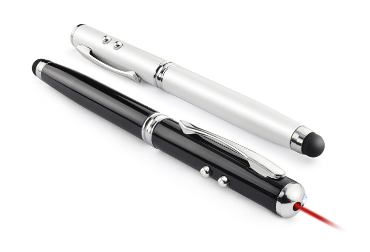 Długopis touch QUATRO z latarką i wskaźnikiem laserowym – 4 kolory !