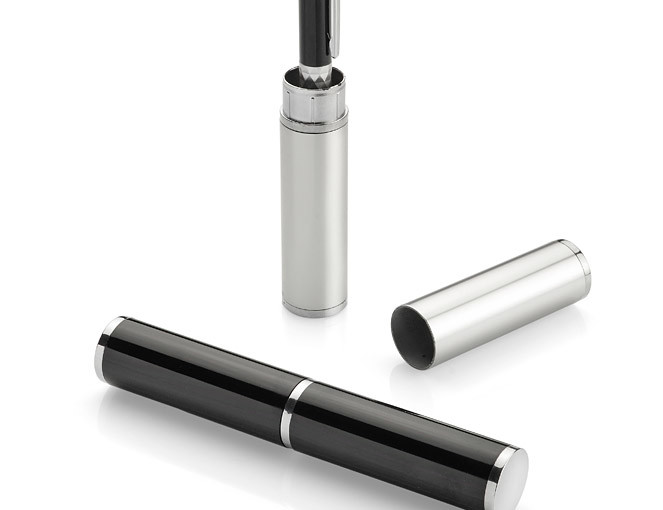 Etui E20 puszka czarna / srebrna