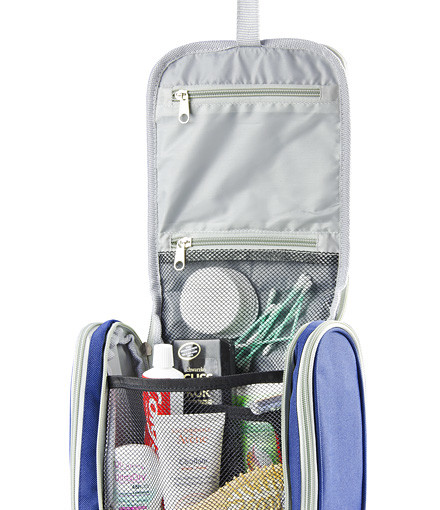 Kosmetyczka turystyczna czarna / niebieska