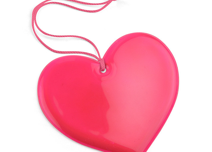 Zawieszka odblaskowa serduszko