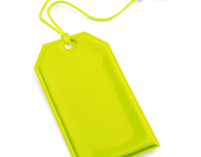 Zawieszka odblaskowa żółta / biała