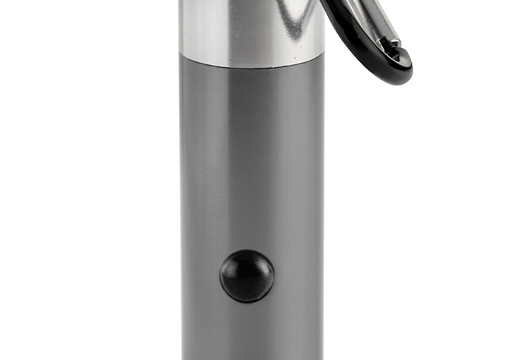 Latarka 6LED z otwieraczem i karabińczykiem grafitowa / niebieska