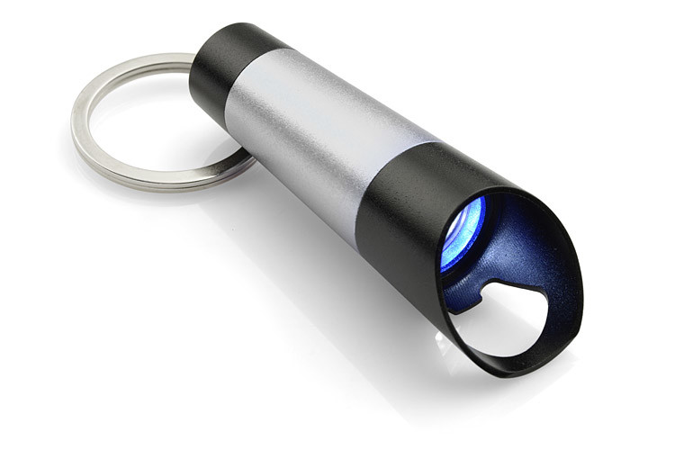 Latarka LED z otwieraczem TUBE niebieska / biała