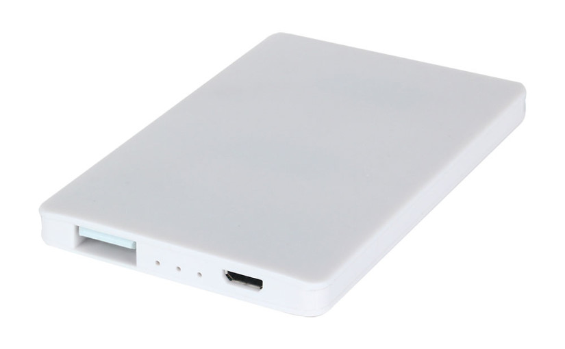 Power bank 2200 mAh, kolor biały. Druk UV w cenie! min. ilość: 20 szt.