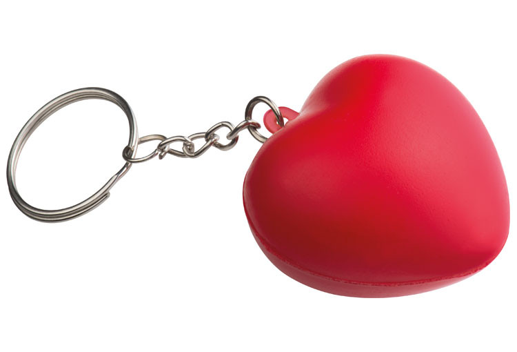 Brelok z antystresem, kolor czerwony