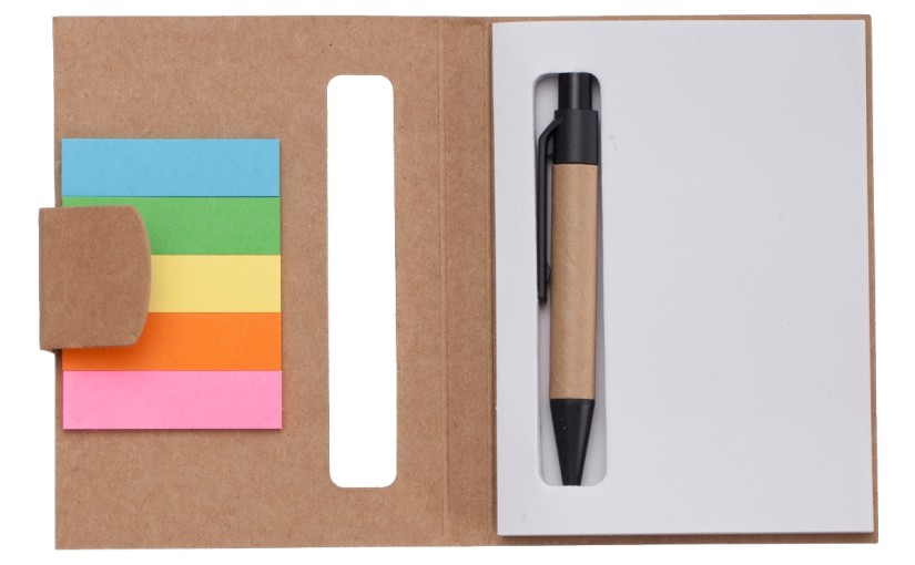 Notes Eco z długopisem, beżowy