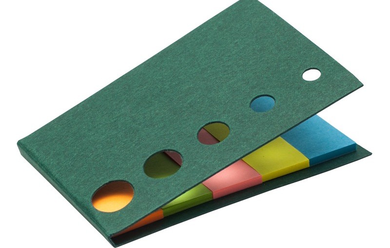 Zestaw notes – karteczki samoprzylepne Memo, zielony / czerwony