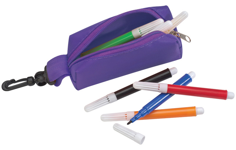 Zestaw flamastrów w piórniku – 4 kolory !