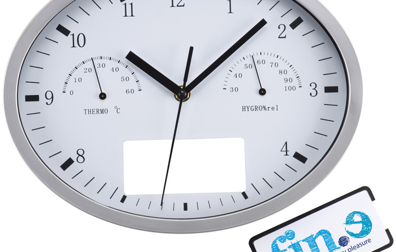 Zegar ścienny, kolor biały / czarny